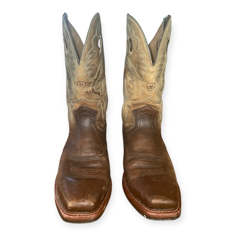 Ariat men’s Brown and Tan Western Cowboy Boots 13D - Picture 8 of 13